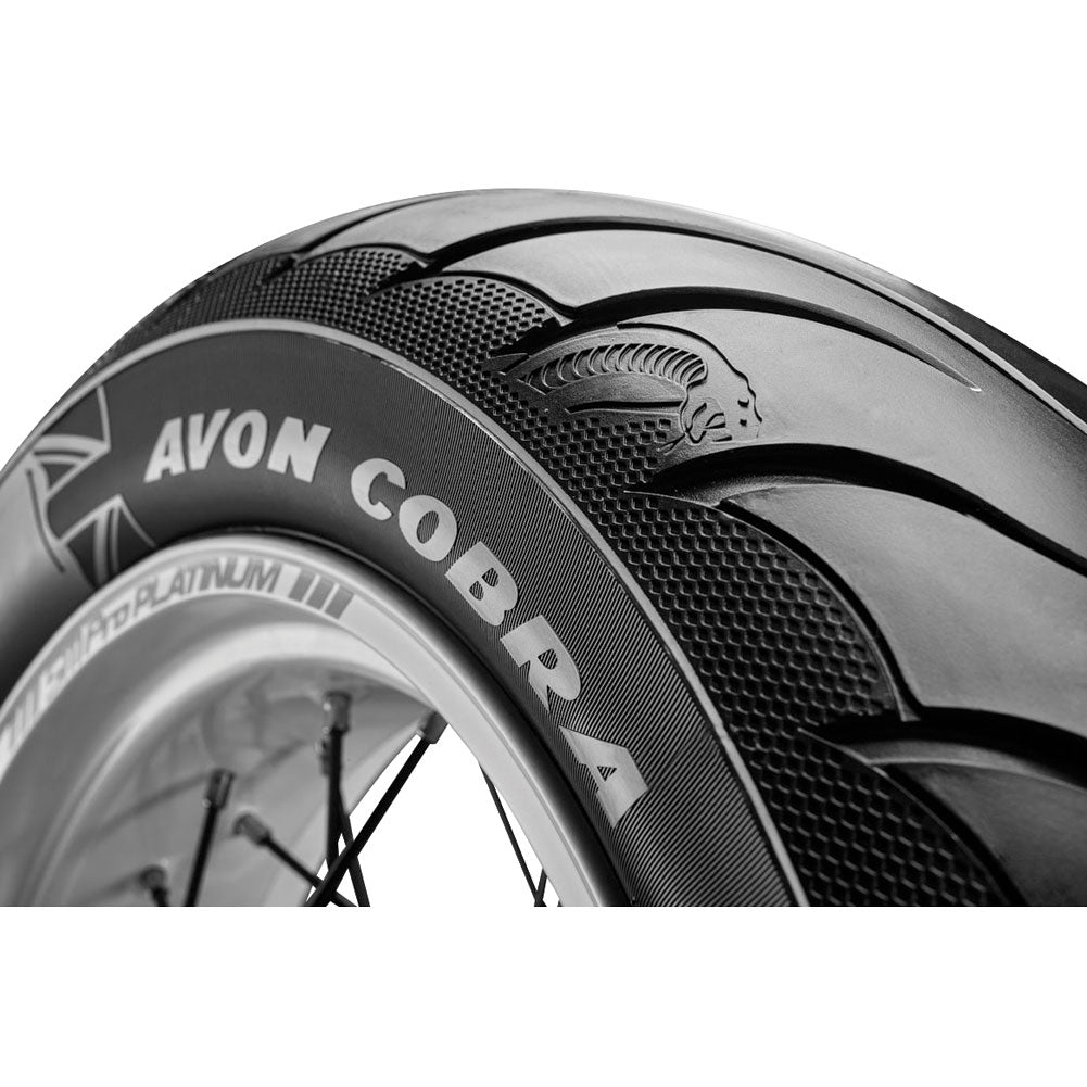 Avon Cobra Chrome AV91 Front Motorcycle Tire MH90-21 (56V) Black Wall