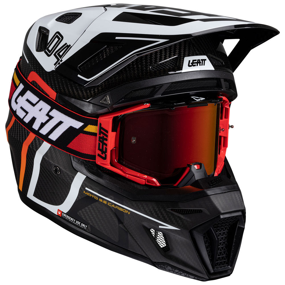 LEATT MOTO 9.5 CARBON HELMET WITH 6.5 VELOCITY IRIZ GOGGLE