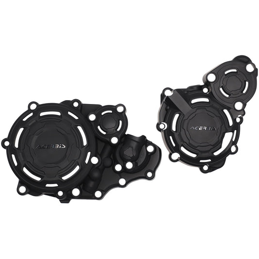Acerbis X-Power Crankcase and Ignition/Clutch Cover Kit Black