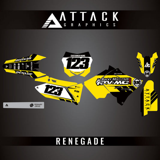 Attack Graphics Custom Renegade Complete Bike Restyle Graphics Kit Polisport MX Restyling Kit