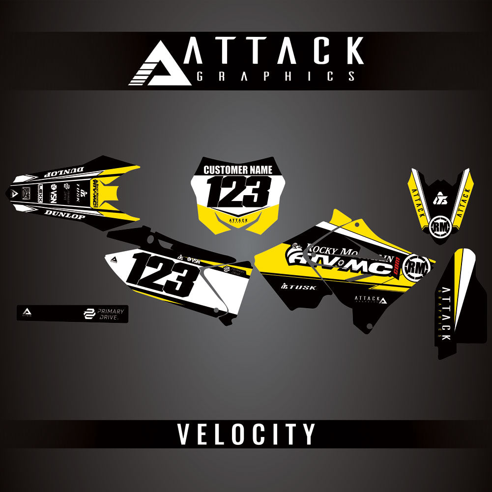 Attack Graphics Custom Velocity Complete Bike Restyle Graphics Kit Polisport MX Restyling Kit