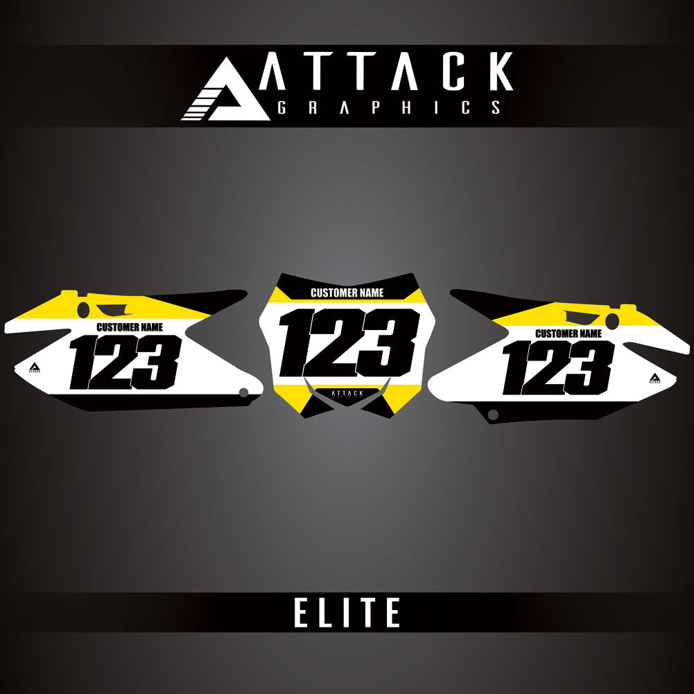 Attack Graphics Elite Restyle Number Plate Backgrounds Polisport MX Restyling Kit