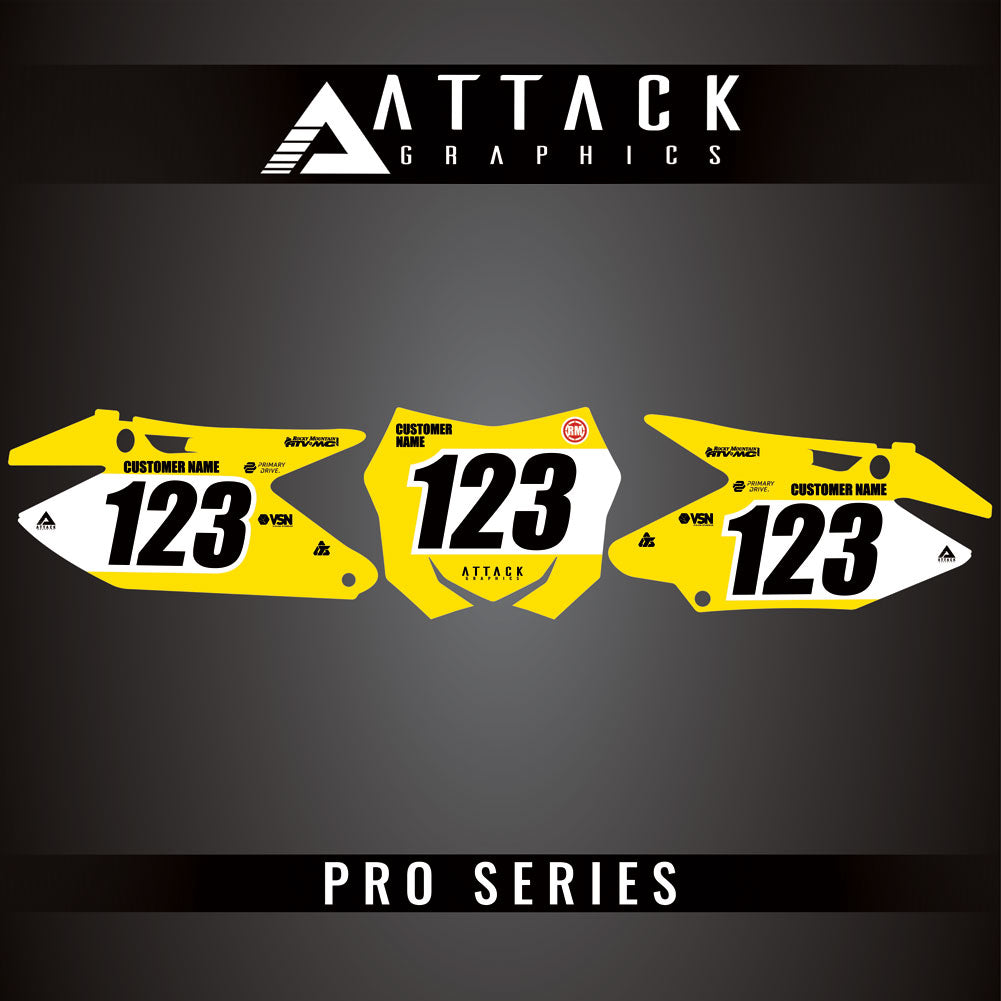 Attack Graphics Pro Series Restyle Number Plate Backgrounds Polisport MX Restyling Kit
