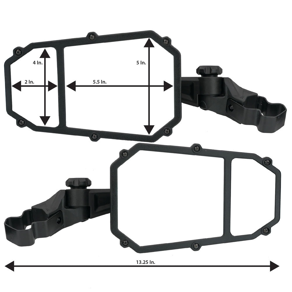 ATV-UTV TEK Elite Series Dual Breakaway UTV Mirror With Blindspot Set