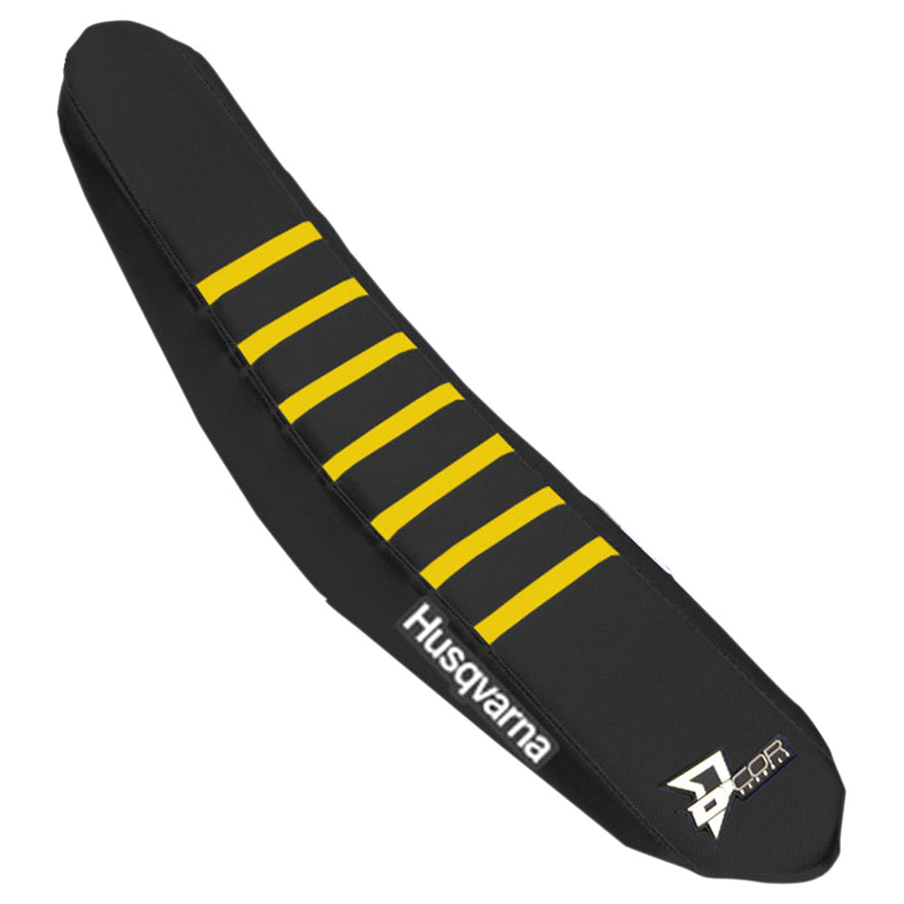 D’Cor Visuals Gripper Seat Cover Ribbed Black/Yellow