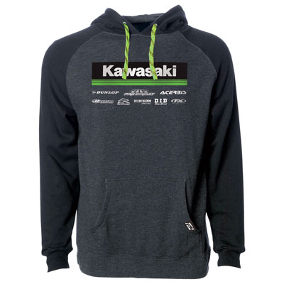 FACTORY EFFEX KAWASAKI RACEWEAR HOODED PULLOVER SWEATSHIRT