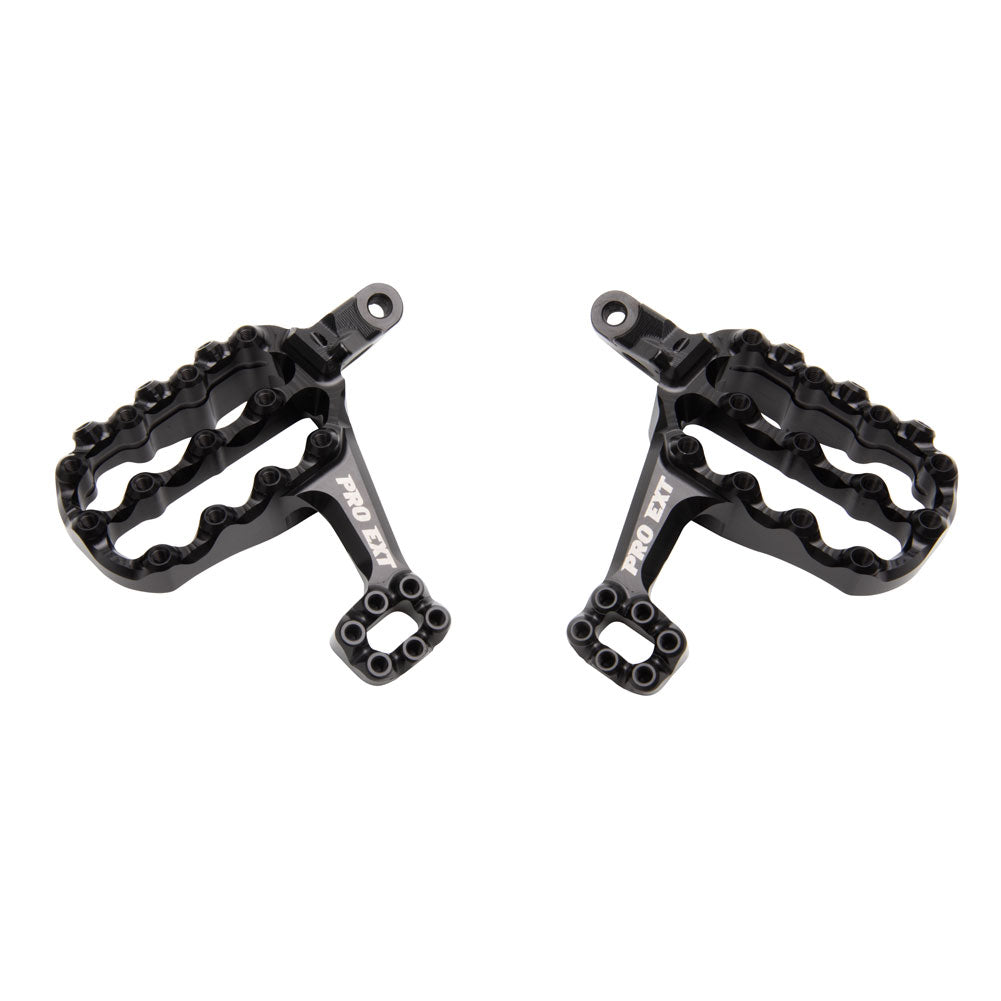 Fastway Pro Ext Motorcycle Foot Pegs Kit Black