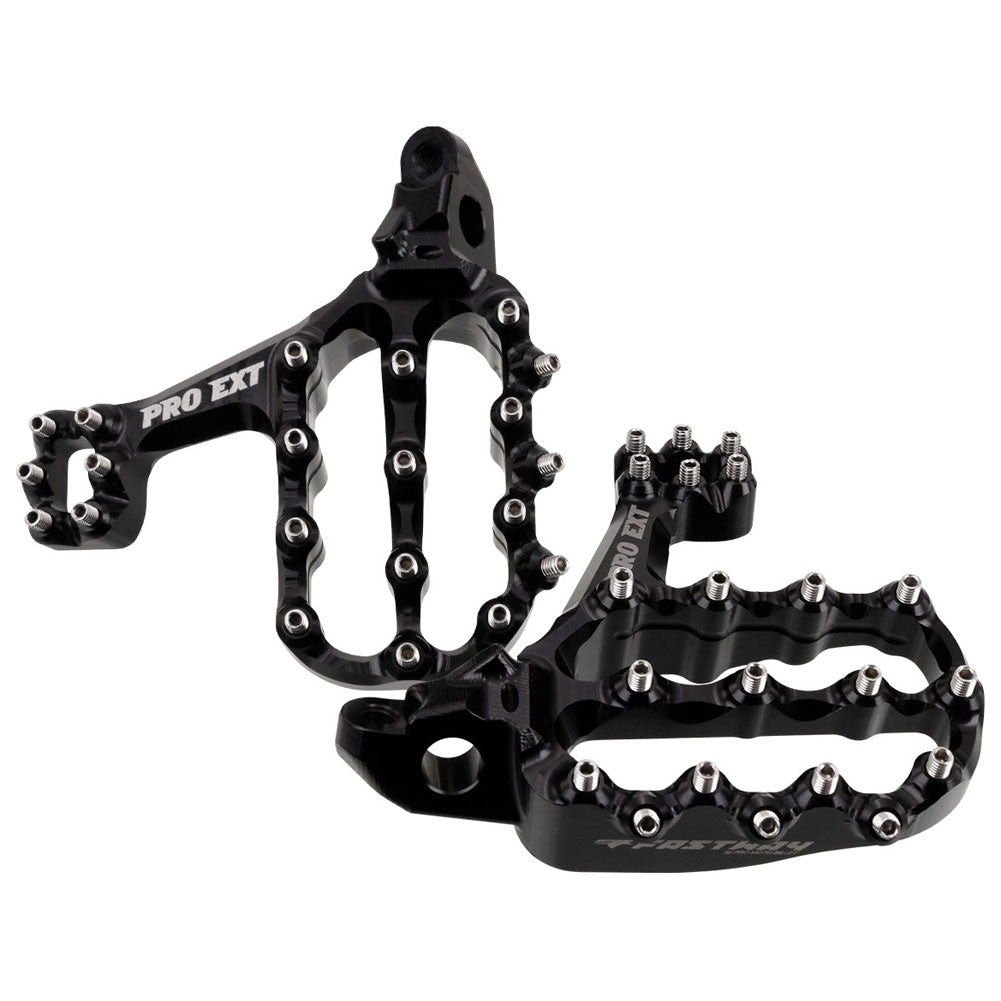 Fastway Pro Ext Motorcycle Foot Pegs Kit Black
