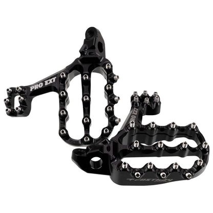 Fastway Pro Ext Motorcycle Foot Pegs Kit Black