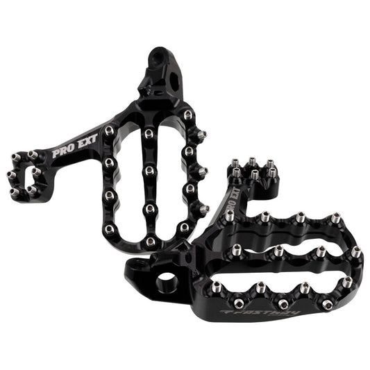 Fastway Pro Ext Motorcycle Foot Pegs Kit Black