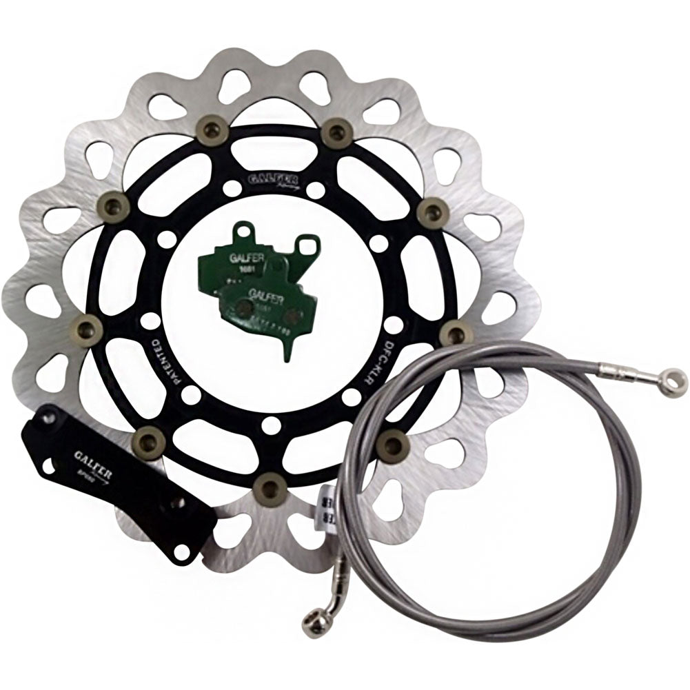 Galfer Oversized Floating Wave Brake Rotor Kit, Front 320mm