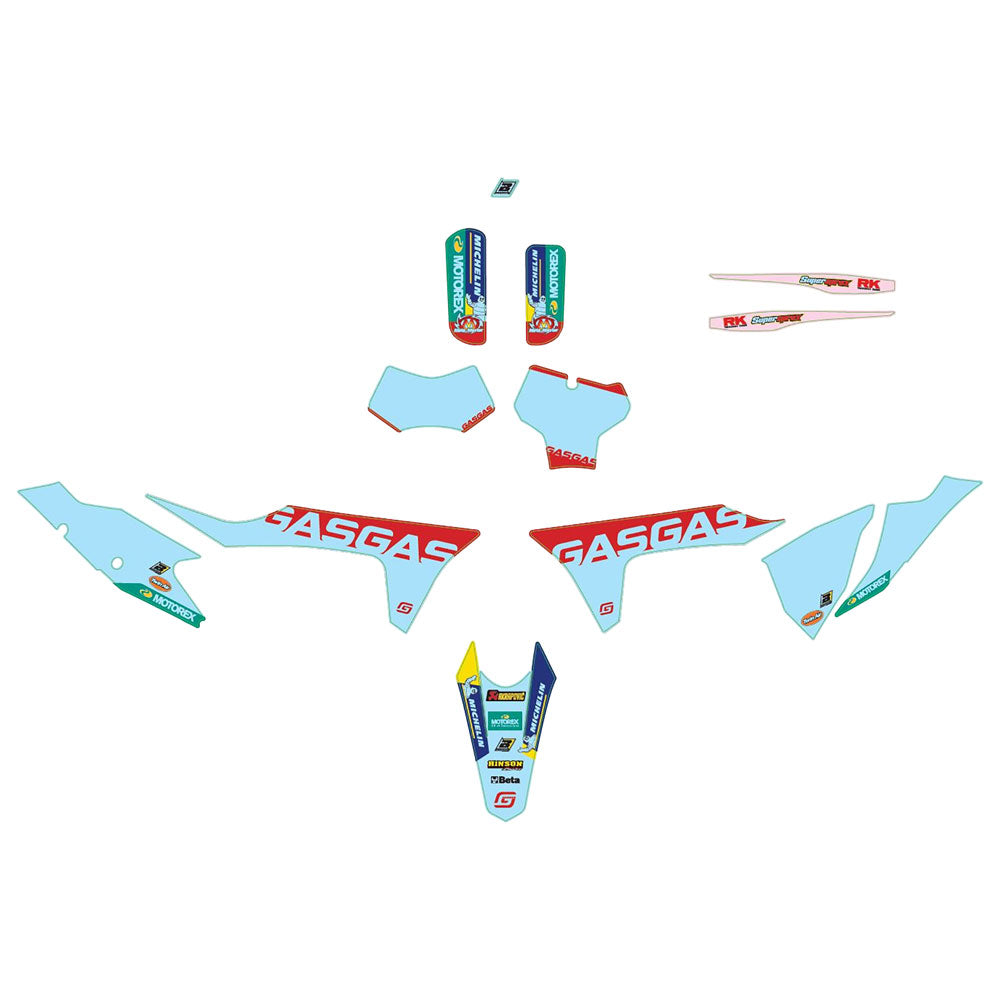 GASGAS Factory Graphics Kit Red/White