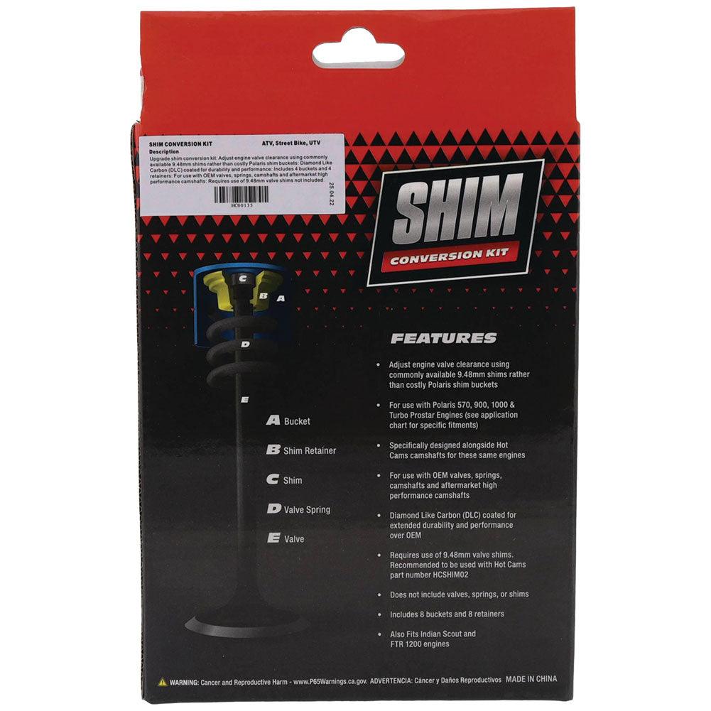 Hot Cams Shim Conversion Kit