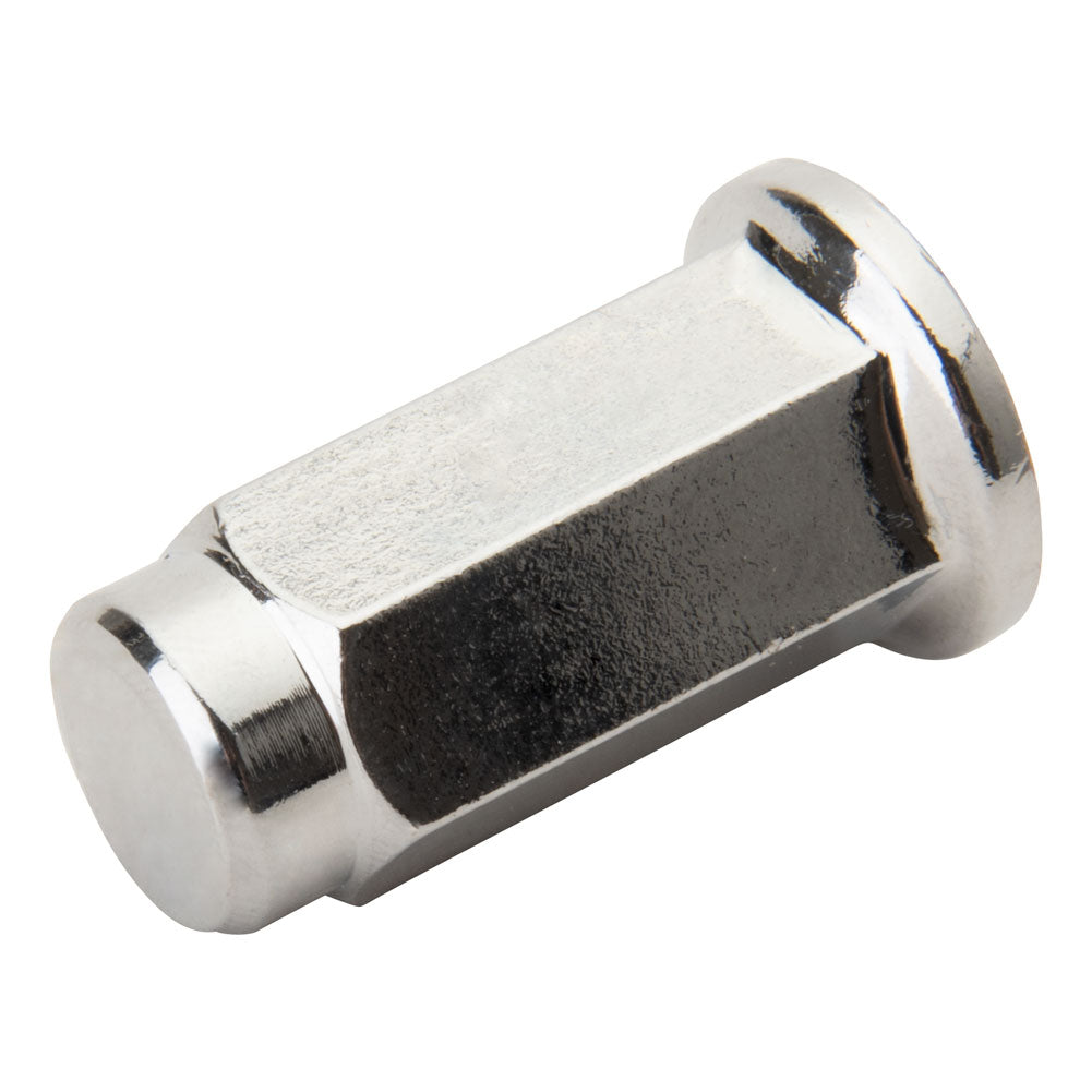 ITP Flat Base Chrome Lug Nut 10mm x 1.25mm Thread Pitch w/14mm Head