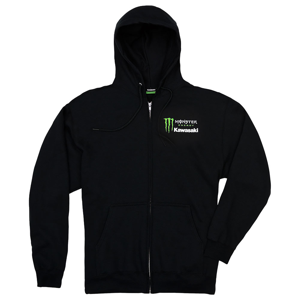 KAWASAKI MONSTER ENERGY ZIP-UP HOODED SWEATSHIRT