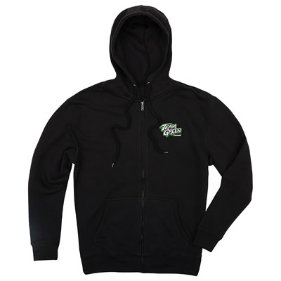 KAWASAKI TEAM GREEN ZIP-UP HOODED SWEATSHIRT