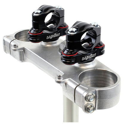 Luxon Gen3 Rubber Isolated Handlebar Mounts Suzuki Cone 1 1/8" Bars Black