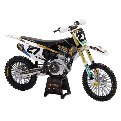 NEW RAY DIE-CAST ROCKSTAR HUSQVARNA MALCOLM STEWART #27 MOTORCYCLE REPLICA
