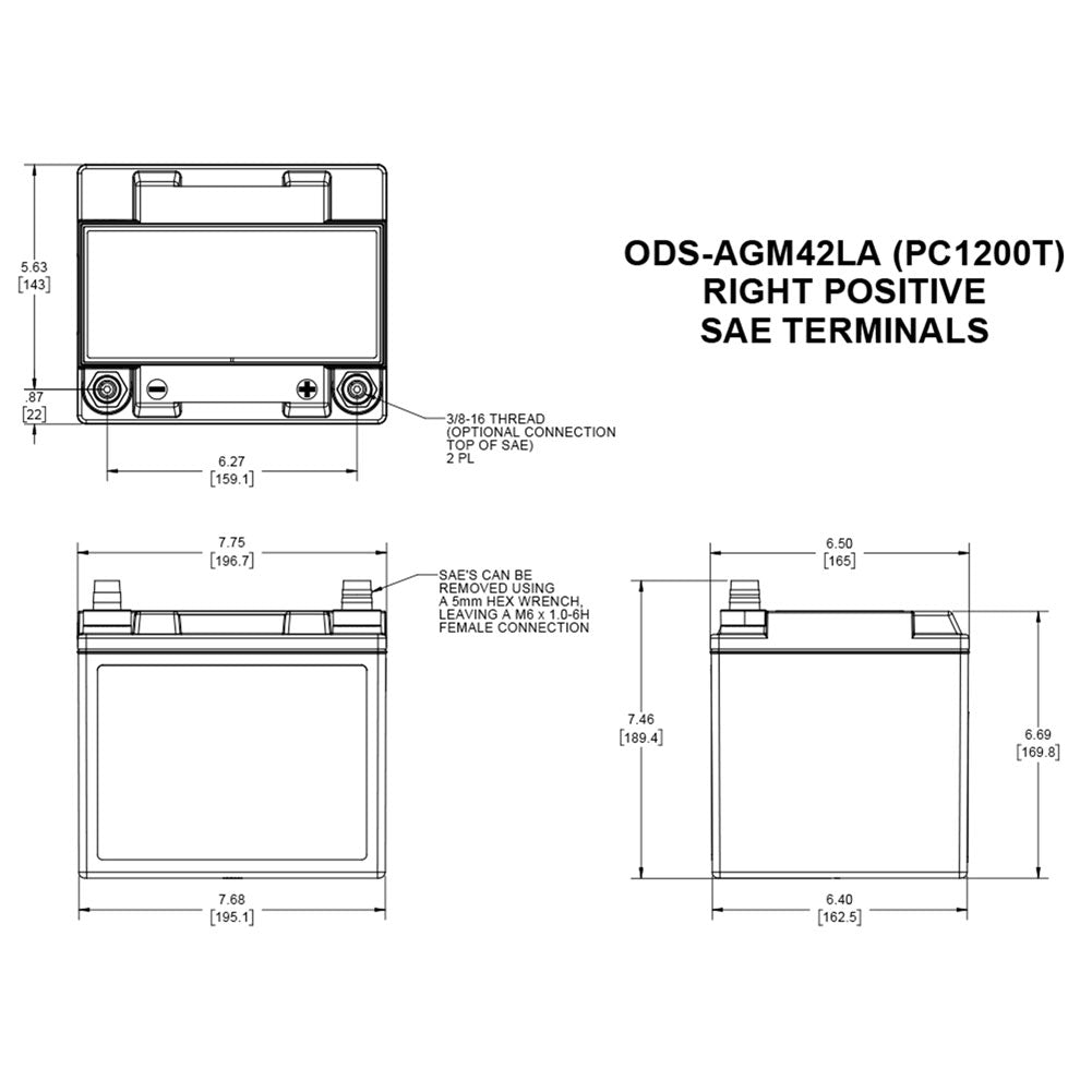 Odyssey Extreme Series Battery PC1200T