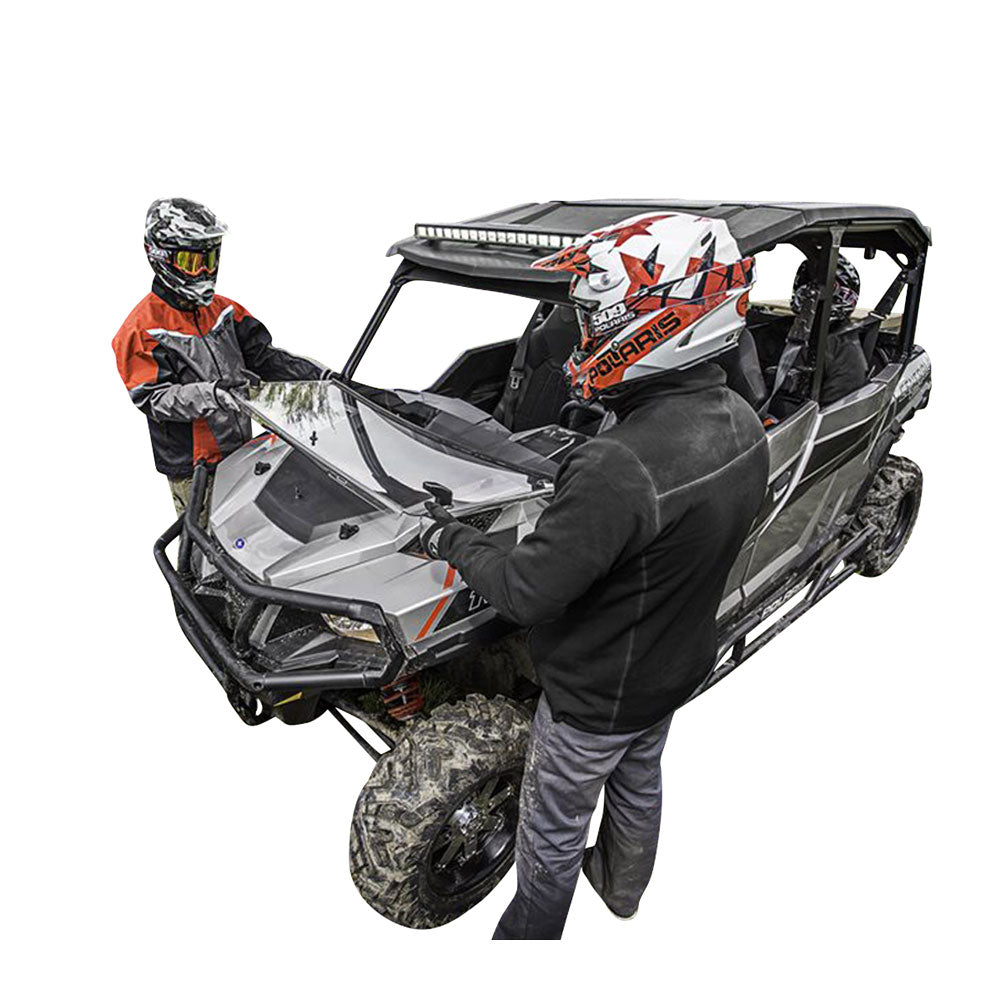 Polaris Lock & Ride Hard-Coat Full Poly Flip Down Windshield