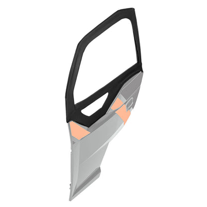 Polaris Canvas Upper Doors With Poly Windows Black