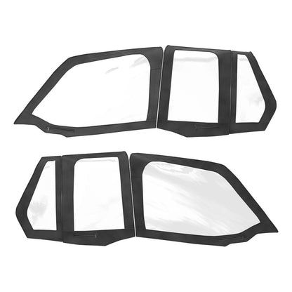 Polaris Canvas Upper Half Doors Black