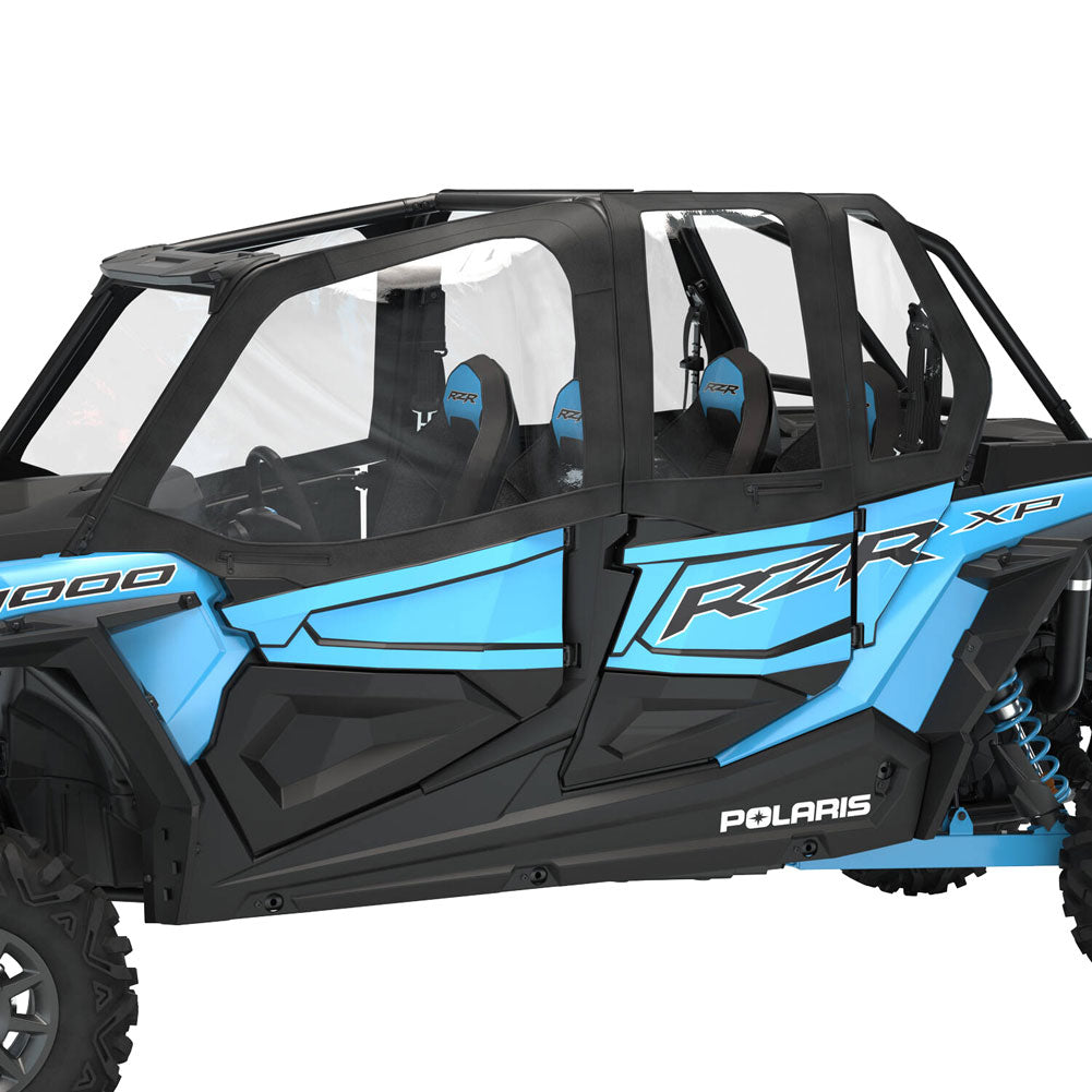 Polaris Canvas Upper Half Doors Black