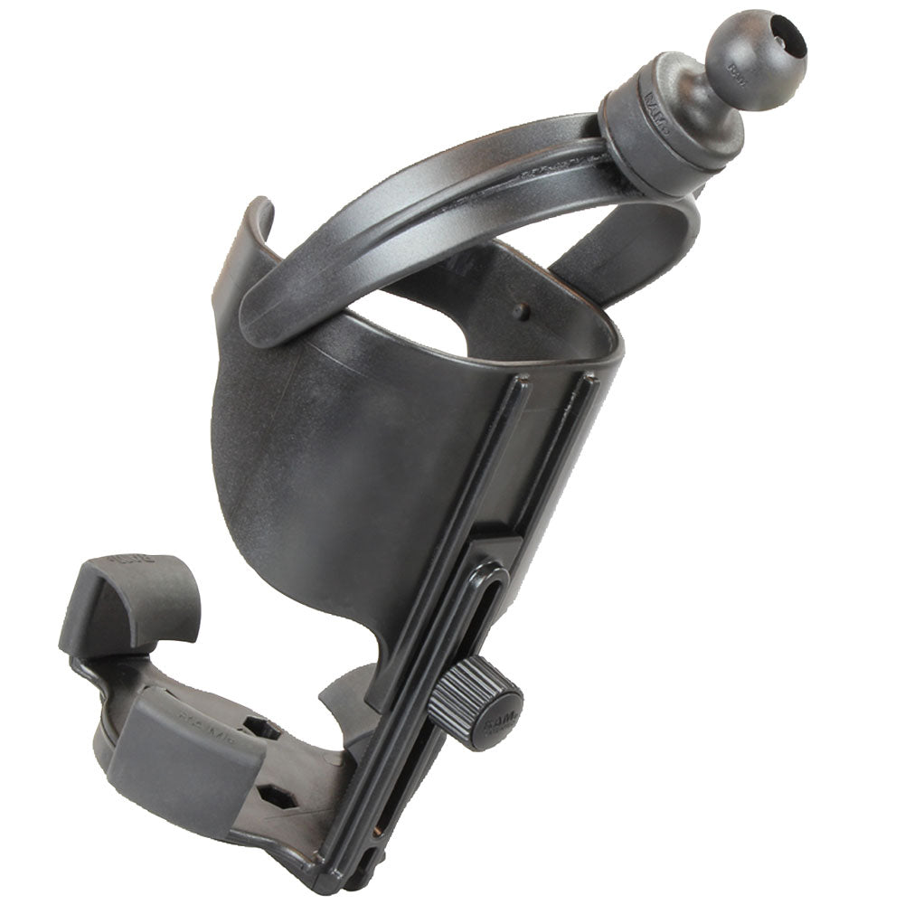 Ram Mounts Ram Level Cup XL with Rail Base Mount and Double Socket Arm