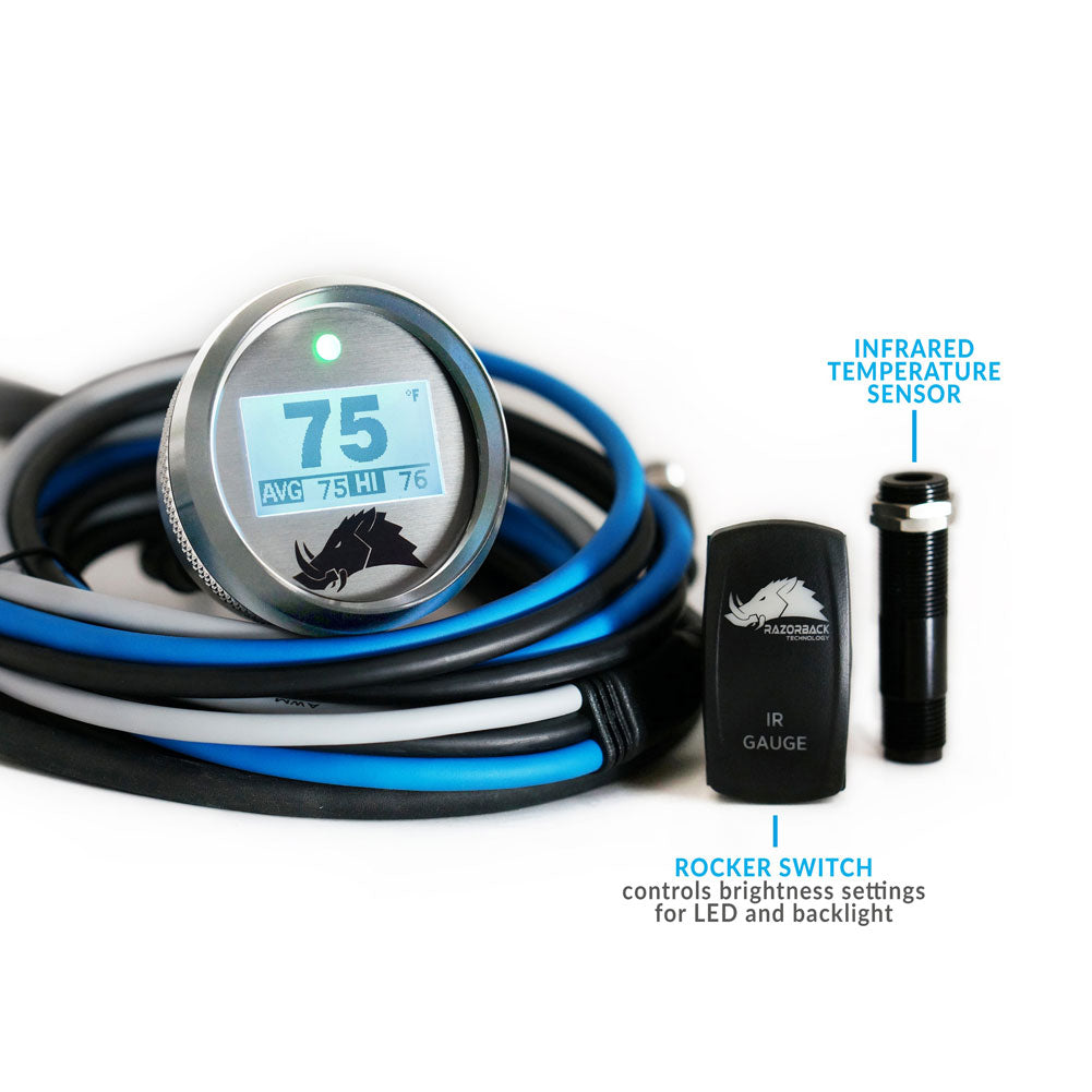 Razorback 3.2 Dimmable Belt Temp Gauge Black