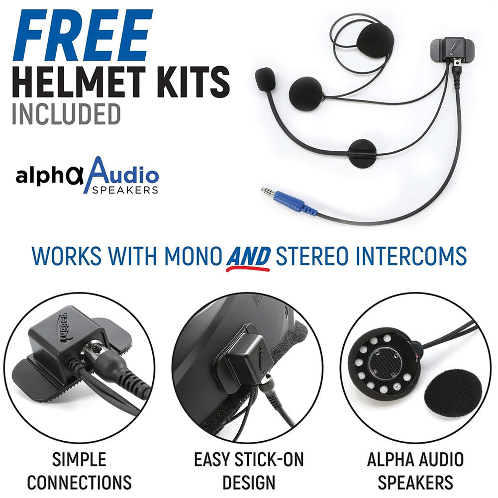 Rugged Radios 696+ Complete Master Communication Kit with M1 Radio Helmet Kits