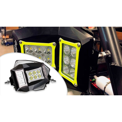Sector Seven Spectrum LED Light Mirror Kit with Threaded Universal Clamps