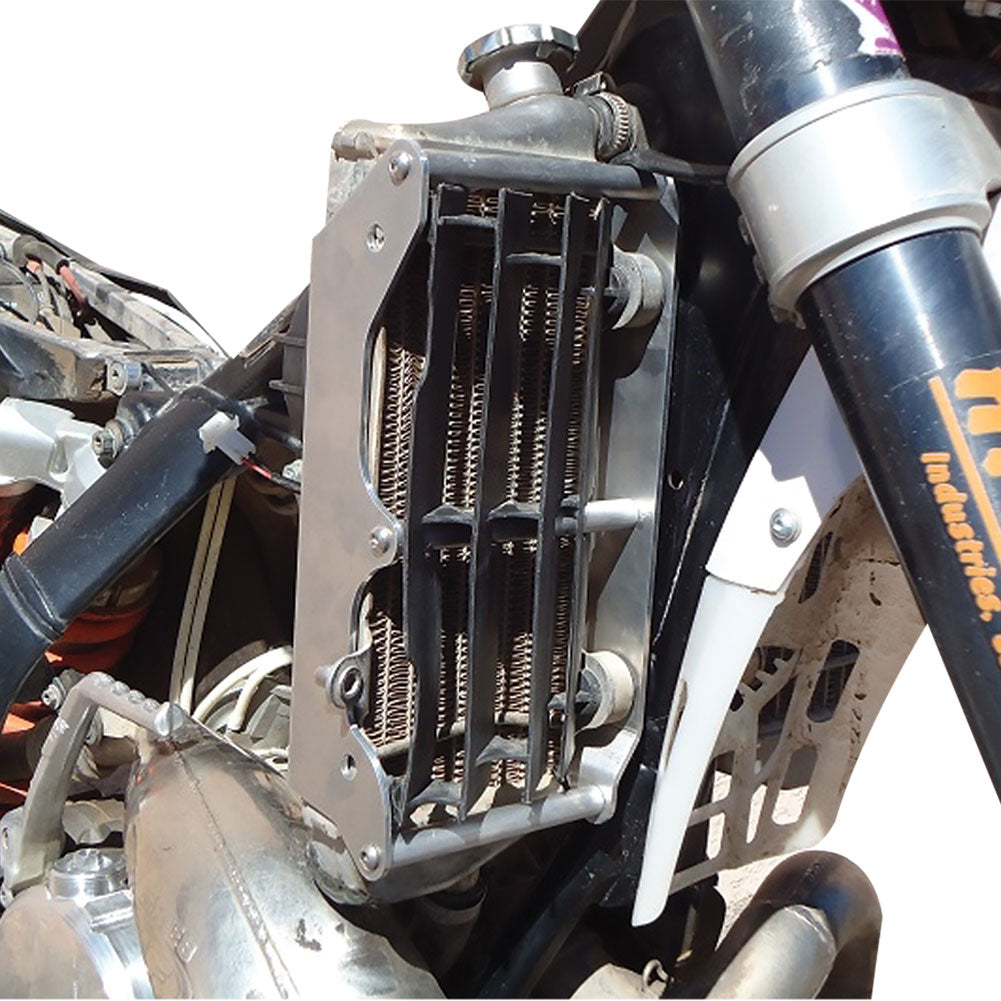 7602 Racing Radiator Braces Brushed Aluminum