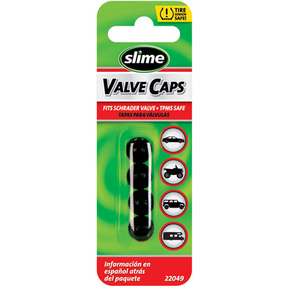 Slime Standard Valve Caps Black