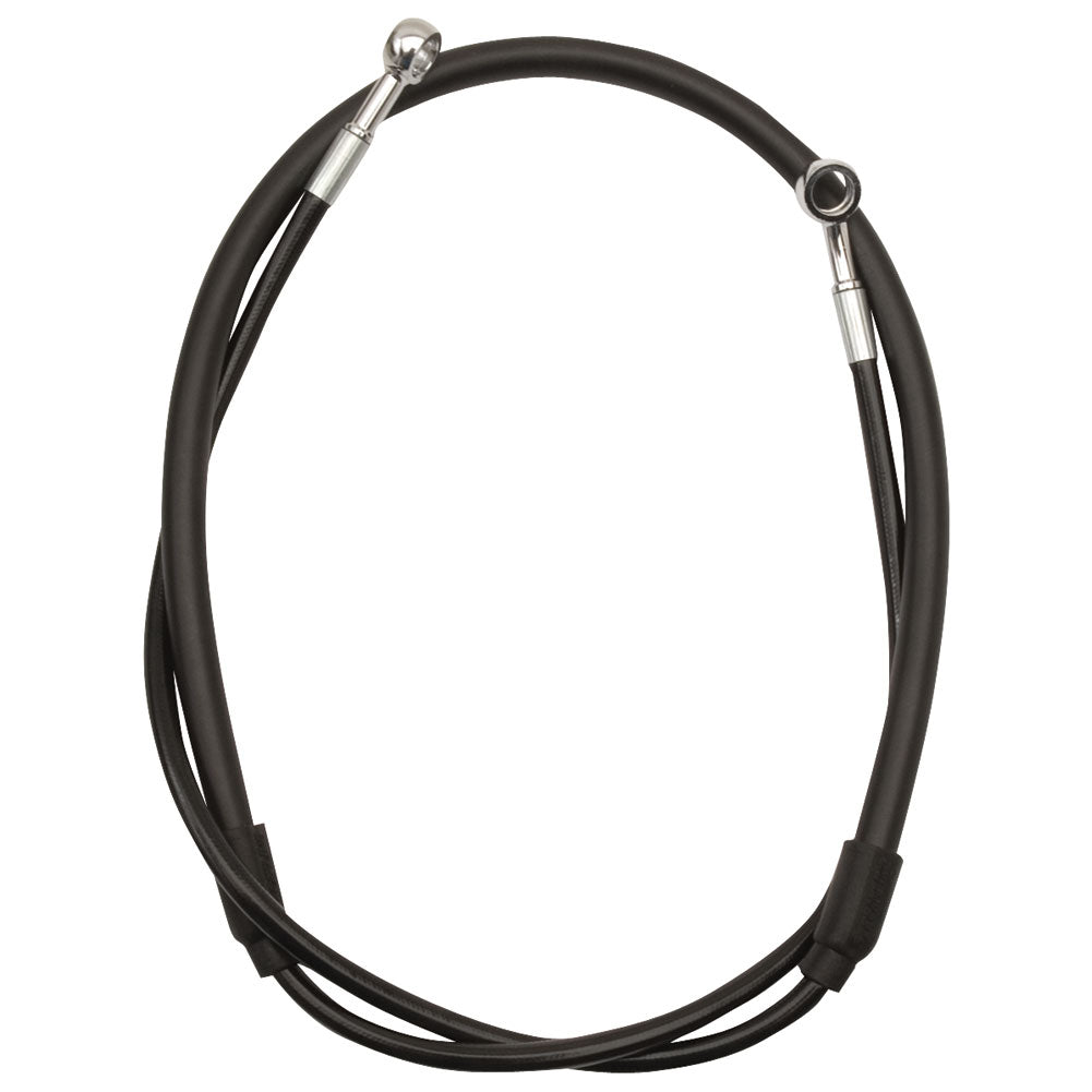 Streamline Rear Steel Braided Brake Line Standard Length Black