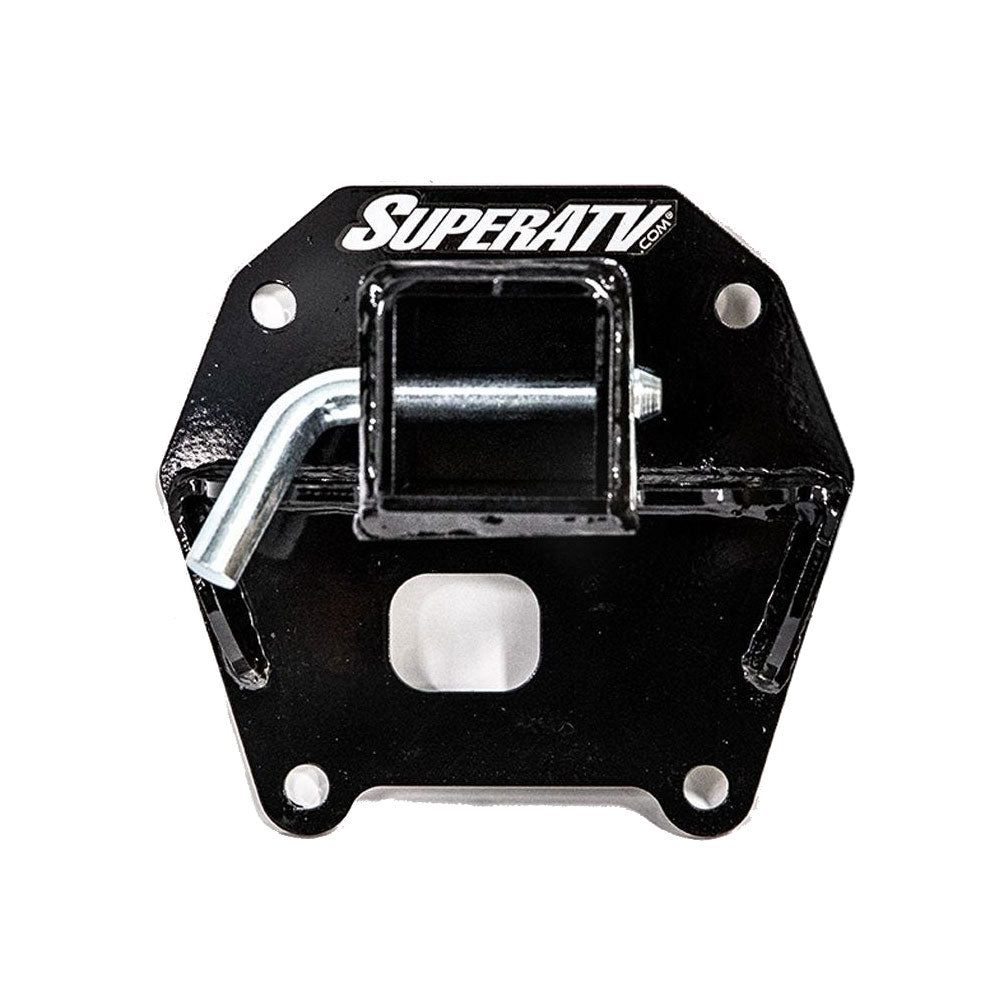SuperATV Rear Receiver Hitch 18mm Bolts Black