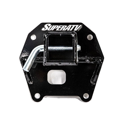 SuperATV Rear Receiver Hitch 18mm Bolts Black