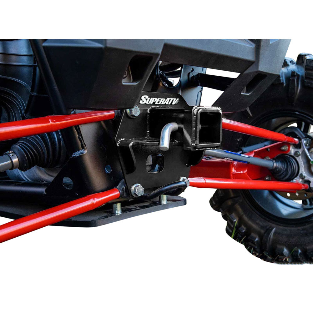 SuperATV Rear Receiver Hitch 18mm Bolts Black