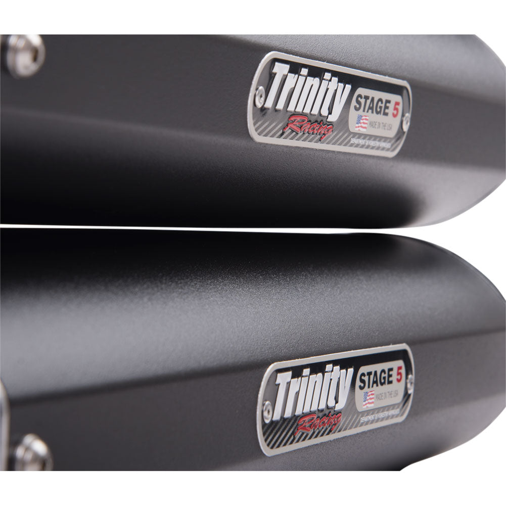 Trinity Racing Stage 5 Dual Slip Ons Cerakote Black