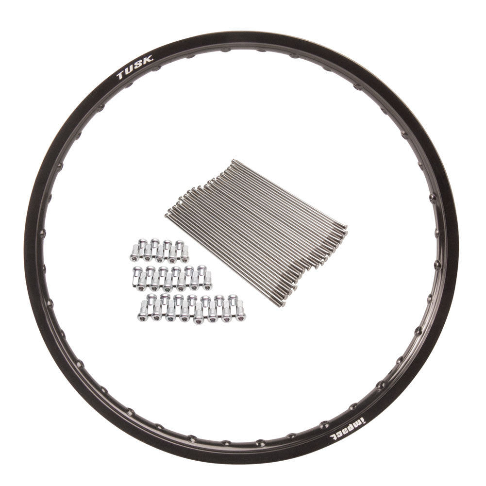 Tusk Impact Front Rim and Spoke Kit 21 x 1.60 Silver