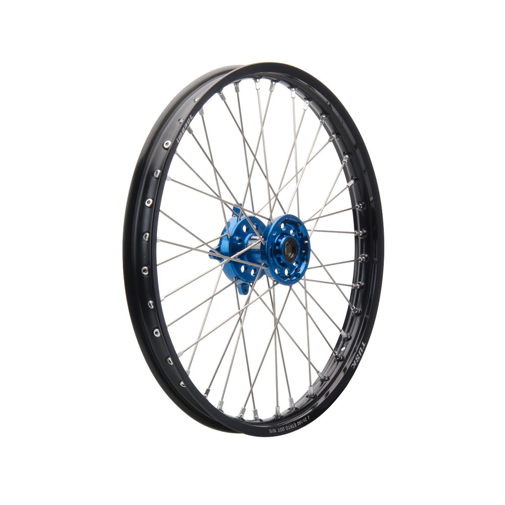 Tusk Impact Complete Wheel - Front 21 x 1.60 Silver Rim/Silver Spoke/Orange Hub