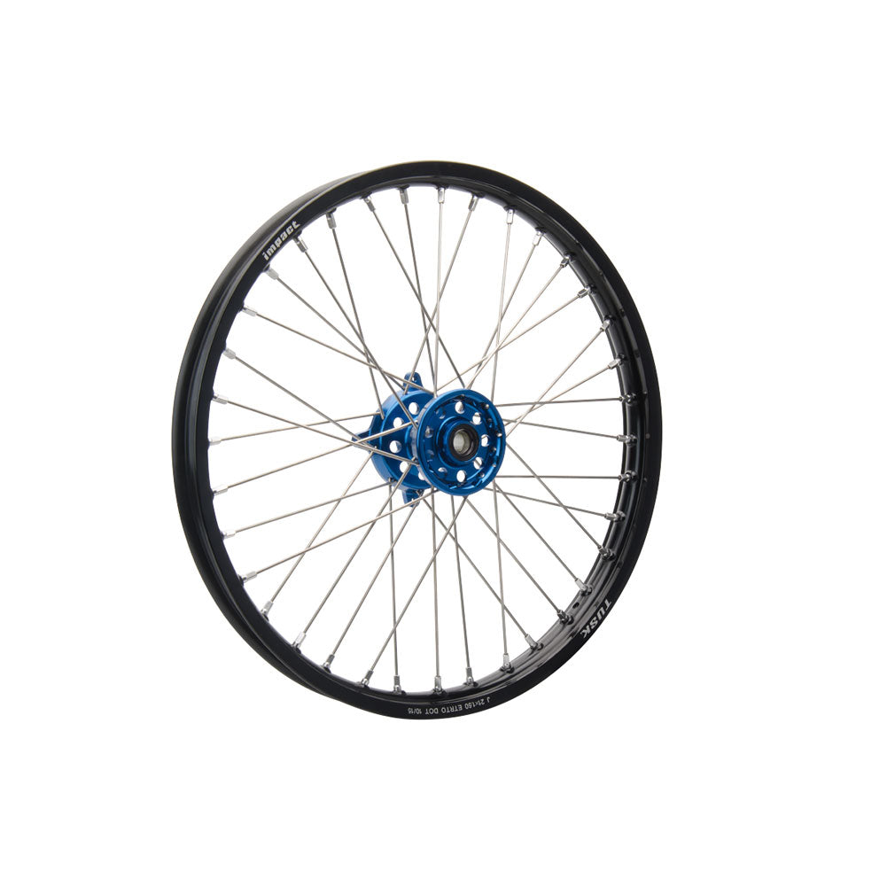Tusk Impact Complete Wheel - Front 21 x 1.60 Silver Rim/Silver Spoke/Orange Hub