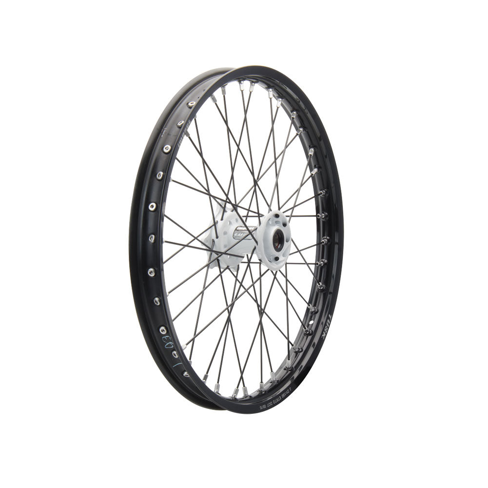 Tusk Impact Complete Wheel - Front 21 x 1.60 Silver Rim/Silver Spoke/Orange Hub