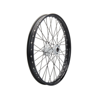 Tusk Impact Complete Front Wheel Package 21 x 1.60 Silver Rim/Silver Spoke/Orange Hub