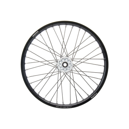 Tusk Impact Complete Wheel - Front 21 x 1.60 Silver Rim/Silver Spoke/Orange Hub