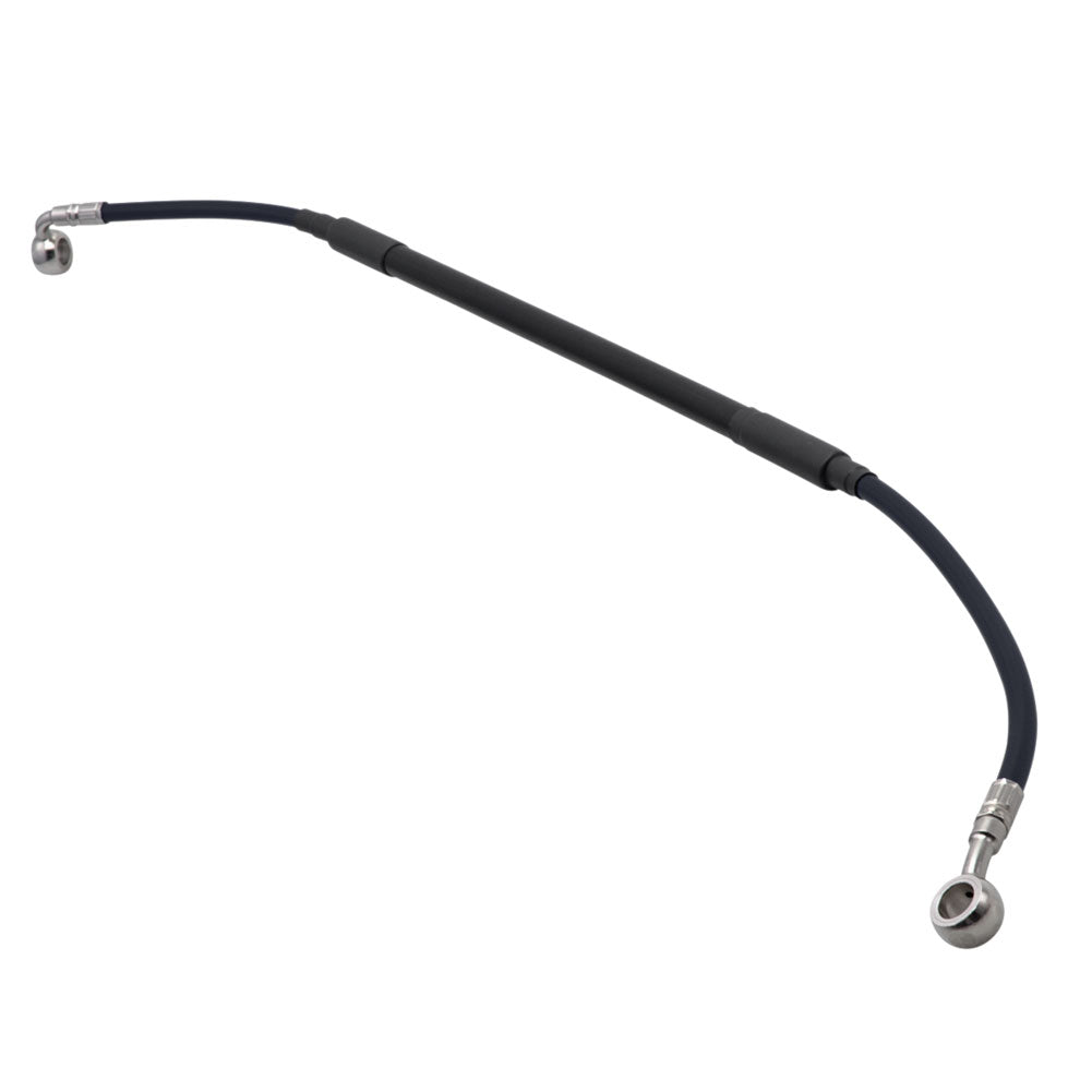 Tusk Rear Motorcycle Steel Braided Brake Line Standard Length Black