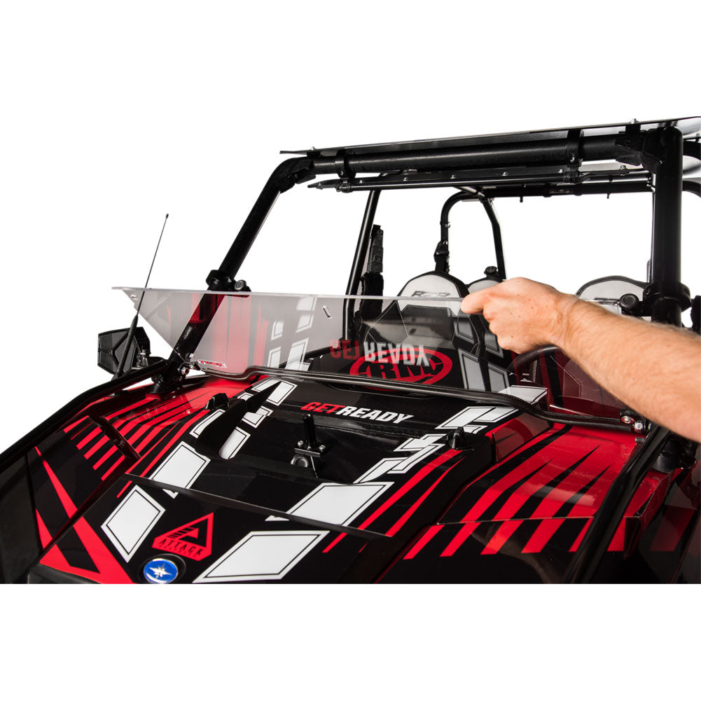 Tusk UTV Hard Coated Hinged Windshield +2-inch