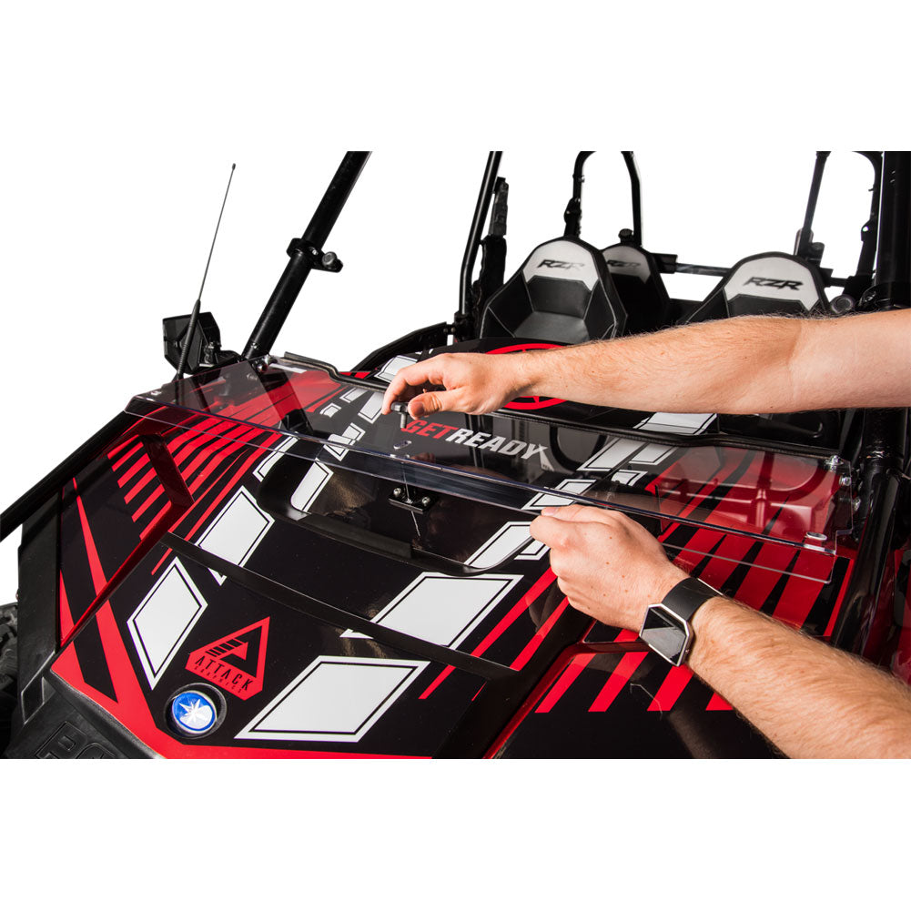 Tusk UTV Hard Coated Hinged Windshield +2-inch