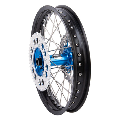 Tusk Impact Complete Front/Rear Wheel Package 1.60 x 21 / 2.15 x 18 Silver Rim/Silver Spoke/Orange Hub