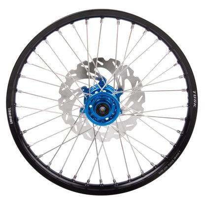Tusk Impact Complete Front/Rear Wheel Package 1.60 x 21 / 2.15 x 18 Silver Rim/Silver Spoke/Orange Hub