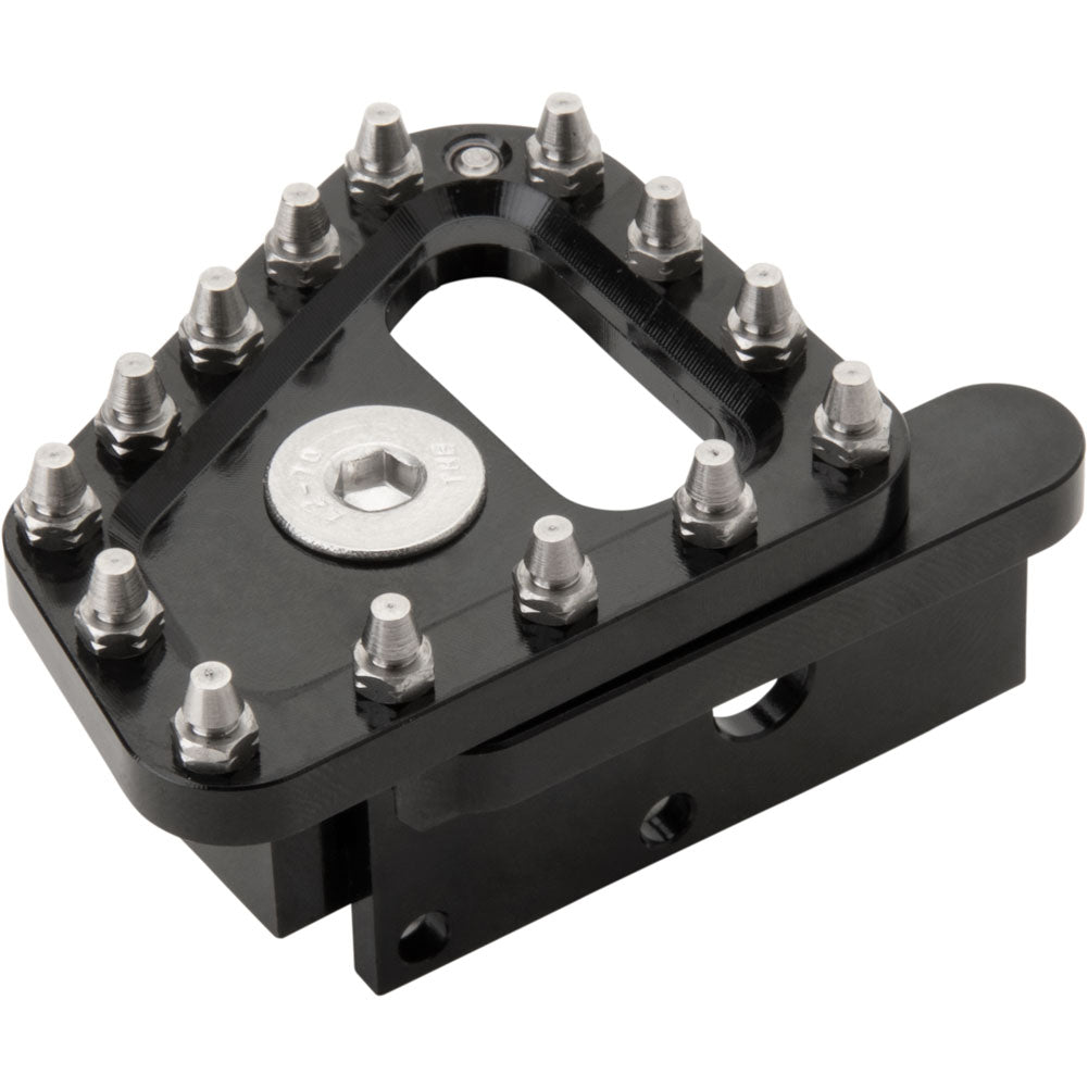 Tusk Aluminum Brake Pedal Replacement Oversized Toe Tip Black